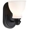 Nuvo Russel - 1 Light Vanity - Matte Black with Satin White Glass 60/8021 - alternate 7